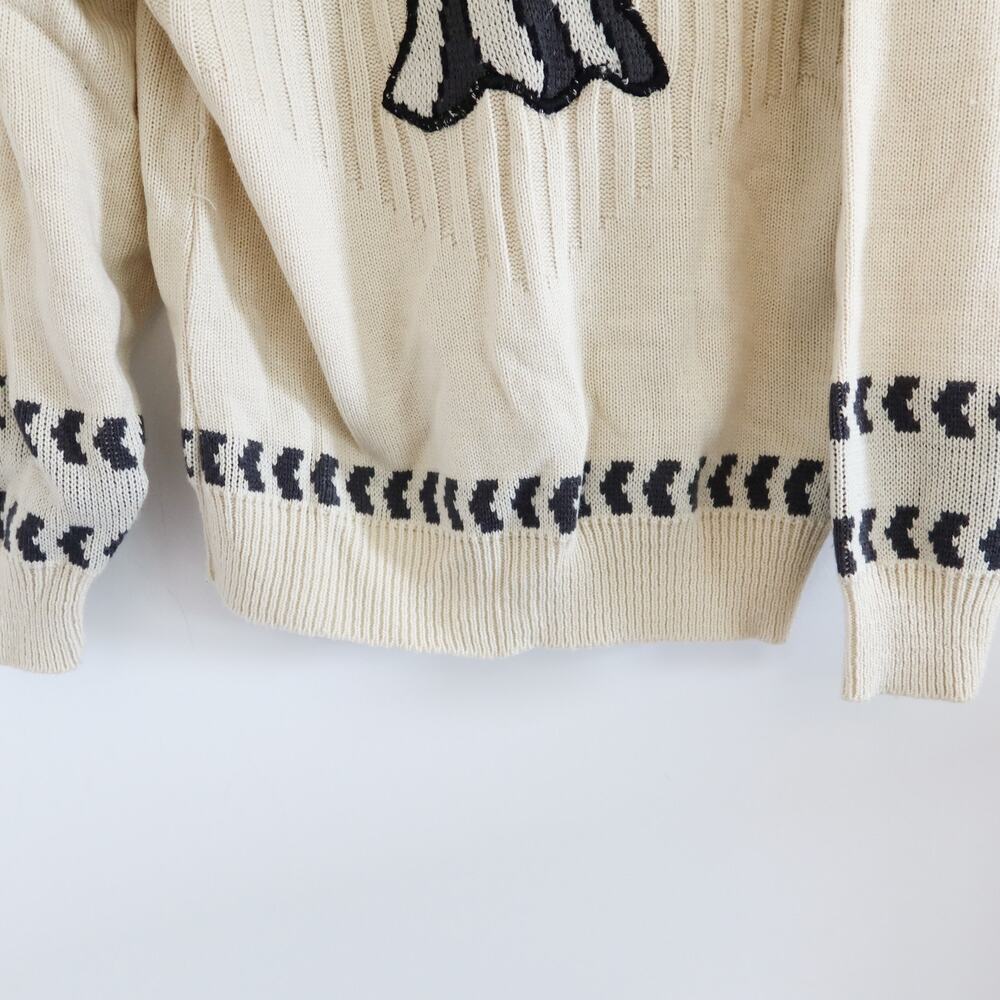 Vintage Hoopla Eagle Bird Cream Crewneck Sweater Medium - Picture 4 of 5